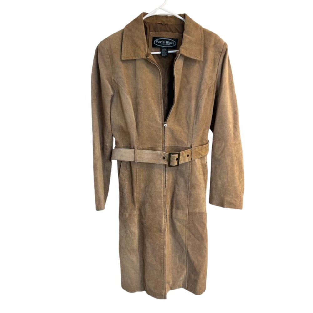 Vintage Suede Trench Coat